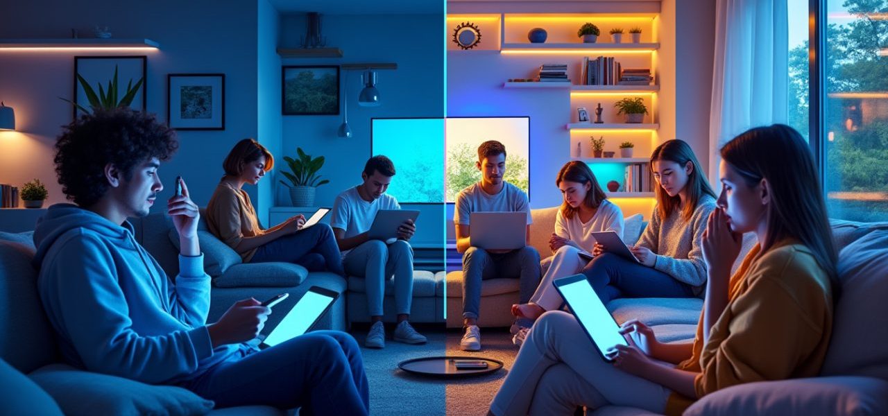 explorez les enjeux du lifestyle connecté et débattez entre progrès technologique et perte de liberté face à l'omniprésence des écrans dans notre quotidien.